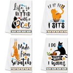 Torchons de cuisine - zgeer - 4 pi�ces - 40x60 cm - doux et absorbants - s�chage rapide - motifs vari�s ...