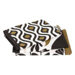 Torchon imprim twisted lime coton noir & blanc 45x70cm - atmosphera createur dinterieur