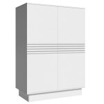 Toro - buffet haut � 2 portes blanc