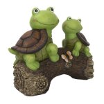 Tortue statue jardin tortue solaire led lumi�re animal figurine sculpture r�sine d�coration cour ext�rieure ...