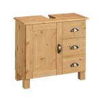 Toscana - meuble vasque 1 porte 3 tiroirs teint� / cir�