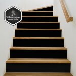 Contremarches adh�sives pvc pour escalier - noir - lot de 5 (15x100 cm) - 99deco