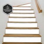 Contremarches adh�sives pvc pour escalier - blanc - lot de 5 (15x100 cm) - 99deco