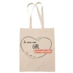 Tote bag girl irrempla�able id�e cadeau couple saint valentin femme anniversaire no�l sac cabas r�utilisable ...