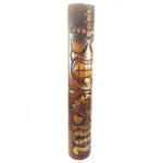 Totem tiki xxl - artisanat - 100cm - bois exotique massif - dcoration intrieure et extrieure - style ...