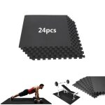 Totu set de 24 dalles de yoga 9. 52m tapis mousse de garage protection de sol pour musculation fitness ...