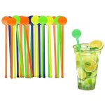 80 pcs touillettes cocktail reutilisable agitateurs 18cm - acrylique reutilisable touillettes colore ...