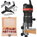 Toupie � bois compacte 800w pour travailler le bois - toupie � main 6. 35mm 30000r / min portable avec ...