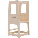 Tour dapprentissage montessori robincool evolutive 40x44x90 cm en bois �co avec hauteur r�glable et barre ...
