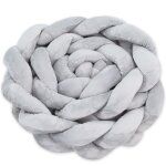 Tour de lit bebe 150 cm - tour de lit tresse bebe fille et les garçon coussin serpent bébé gris Tour de lit bebe 150 cm - tour de lit tresse bebe fille et les garçon coussin serpent bébé gris