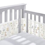 Tour de lit b�b� 4 c�t�s en maille respirante ? protection s�curit� avec circulation d?air