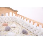 Tour de lit b�b� coussin serpent tress� pare - chocs velours berceau pare - chocs - blanc - as - 20?200cm) ...