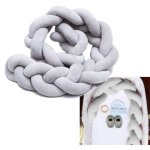 Tour de lit bb coussin serpent coussin tress pare - chocs velours tour de canap souple 200cm gris ...
