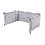 Tour de lit bb - roba - design de lapin miffy - respirant - gris - blanc