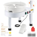Tour de potier de 28 cm - vevor - roue de poterie vitesse r�glable 60 - 300 tr / min - bassin amovible ...