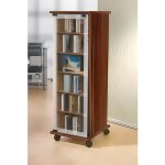 Valenza tour rangement bibliothque cd - dvd rotative 300 cd sonoma noyer