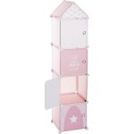 Casiers de rangement enfant colonne rose 34x139cm - atmosphera createur dinterieur