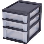 Tours de rangement trois tiroirs tour de rangement noir colonne de rangement 3 tiroirs commode plastique ...