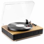 Tourne - disque fenton rp162lw rtro hifi avec bluetooth et haut - parleurs - noir