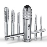 Tourne gauche cliquet - taraud m3 - m8 - porte outil 3 - 8 mm 7 / 64 - 5 / 16"