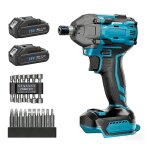 Tournevis � percussion �lectrique sans fil 3500nm outil �lectrique cl� sans brosse rechargeable kit de ...