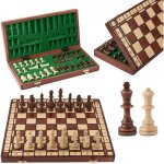 Tournoi jeu dchecs en bois de professionnel haut de gamme chiquier incrust dacajou et sycomore / chne ...
