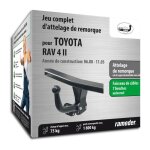 Toyota rav 4 ii attelage auto - hak col de cygne d�montable avec outil + faisceau 7 broches - date de ...