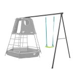 Tp toys bras de portique avec balan�oire explorer tour - m�tal noir 3 + ans capacit� 60 kg