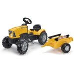 Tracteur  pdales falk superbuilder - capot ouvrant et remorque - pour enfants de 2  5 ans
