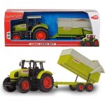 Tracteur avec remorque claas - dickie toys - 57cm - roues libres