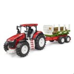 Tracteur avec remorque forestière - roadmax - bruder - rouge - 3 troncs darbre - 68x17. 8x20 cm Tracteur avec remorque forestière - roadmax - bruder - rouge - 3 troncs darbre - 68x17. 8x20 cm