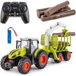 Tracteur tlcommand tlcommand rc tracteur avec remorque grappin en bois 4 bandes de bois camion ...