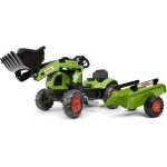 Tractopelle claas - falk - volant directionnel et remorque - vert - 100% fabriqu en france - 70% de ...