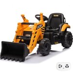 Tractopelle �lectrique jcb 12v pour enfants 2?6 ans ? jaune t�l�commande et chargeur