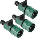 Trahoo - 3 pi�ces raccord de tuyau darrosage avec vanne de r�gulation raccords rapides de tuyau deau ...