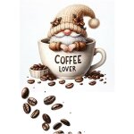 Trahoo - 30x40cm - 5d diamond painting tasse � caf� - diy peinture de diamant nain elfe - canevas diamant ...