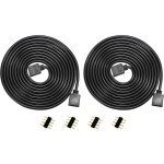 Trahoo - 5m c�ble dextension bande led rgb rallonge de ruban led extension cable 4 broches extenseur ...