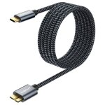 Trahoo - c�ble usb c vers micro b 2m usb 3. 1 10gbps cable disque dur externe usb c compatible avec toshiba ...