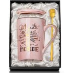 Trahoo - cadeau maman cadeau maman neol tasse � caf� en c�ramique en marbre rose de 400ml future mere ...