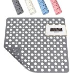 Trahoo - carr� tapis de douche antid�rapant 53 x 53 cm tapis de bain tapis de baignoire pour salle de ...