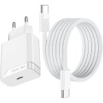 Trahoo - chargeur rapide compatible avec iphone 15 16 16e 17 17air pro max / plus ipad air ipad pro 25w ...