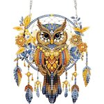 Trahoo - diamond painting pendentif chouette broderie perles diamant attrape - soleil diamant painting ...