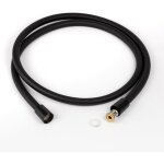 Trahoo - flexible de douche 1. 5m pvc noir tuyau de douche avec double syst�me anti - torsio remplacement ...