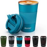 Trahoo - mug isotherme 380ml - acier inoxydable � double paroi - tasse thermos pour les boissons chaudes ...
