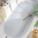 Trahoo - ovale tapis de baignoire antid�rapant 88 x 40 cmsalle de bain r�sistant aux moisissures tapis ...