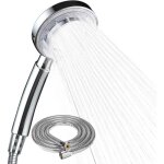 Trahoo - pommeau de douche haute pression avec flexible acier inoxydable 1. 5m - 3 modes �conomie deau ...