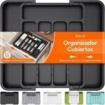 Trahoo - rangement couvert pour tiroir range - couvert extensible organisateur couverts tiroir cuisine ...