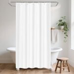 Trahoo - rideau de bain en polyester 100 x 200 cm anti - moisissures pour salle de bain rideau de douche ...