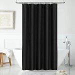 Trahoo - rideau de douche en polyester textile 100 x 200 cm anti - moisissure pour baignoire douche en ...