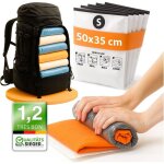 Trahoo - sac sous vide voyage � rouler i 8 pieces i taille s: 50x35 cm i sac de rangement sous vide sans ...